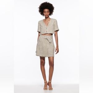 ZARA NWOT CUT OUT PLAID DRESS
